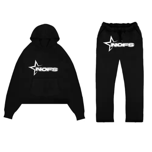 Nofs Black Tracksuit – Comfortable & Trendy For Men & Women